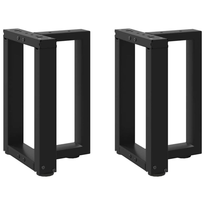 Coffee Table Legs T-Shaped 2 pcs Black 28x25x(42-43) cm Steel
