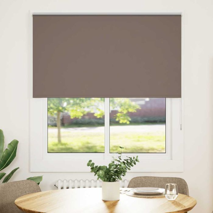 Roller Blind Blackout Coffee 140x175 cm Fabric Width 136.6 cm Polyester