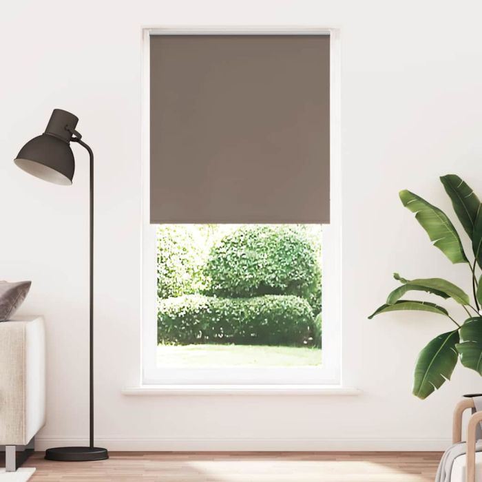Roller Blind Blackout Coffee 100x230 cm Fabric Width 95.7 cm Polyester