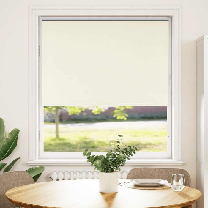Roller Blind Blackout Off White 105x130 cm Fabric Width 100.7 cm Polyester