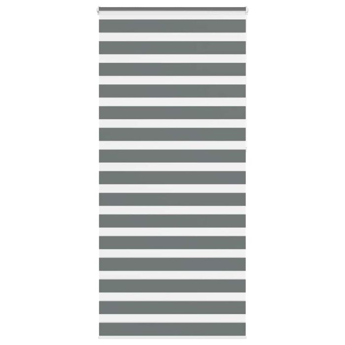 Zebra Blind Dark Grey 105x230 cm Fabric Width 100.9 cm Polyester