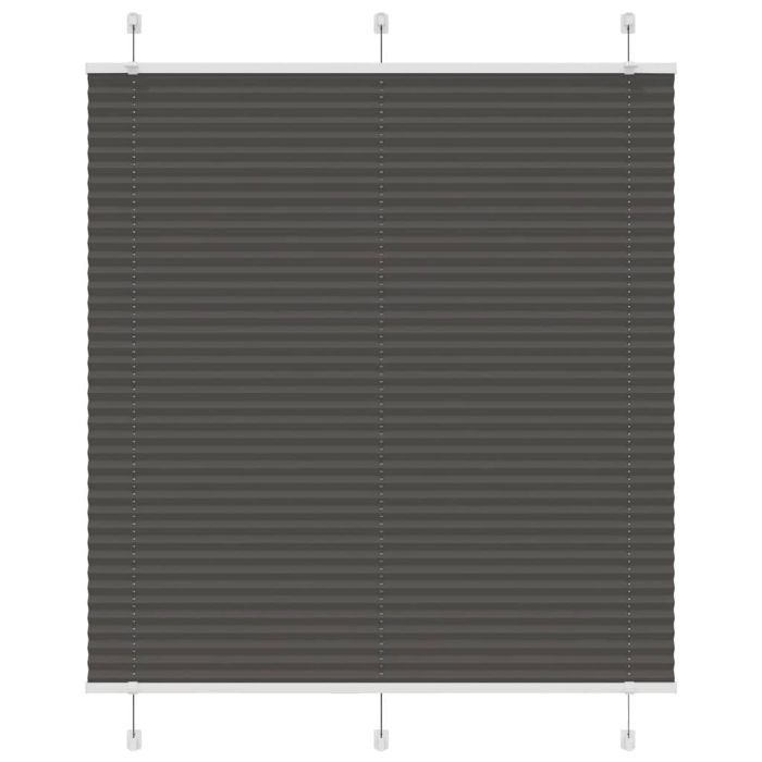 Pleated Blind Black 120x150 cm Fabric Width 119.4 cm Polyester