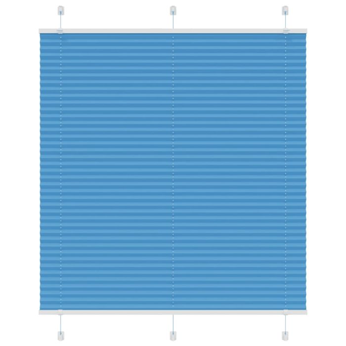 Pleated Blind Blue 120x100 cm Fabric Width 119.4 cm Polyester