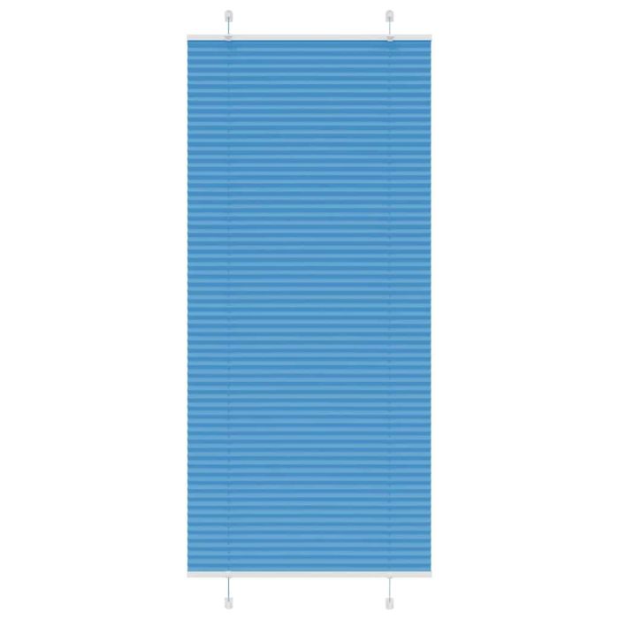 Pleated Blind Blue 100x200 cm Fabric Width 99.4 cm Polyester