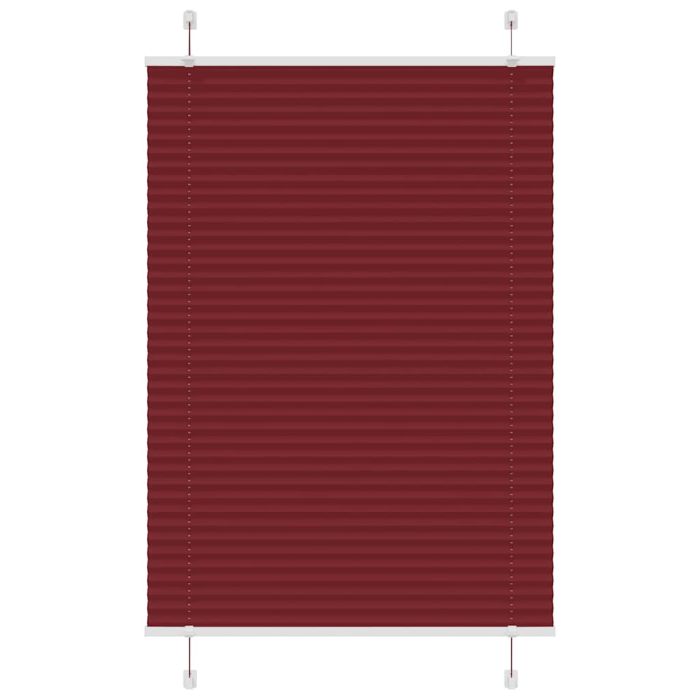 Pleated Blind Bordeaux Red 90x150 cm Fabric Width 89.4 cm Polyester