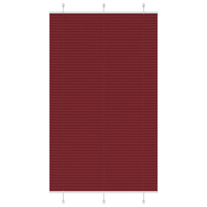 Pleated Blind Bordeaux Red 120x200 cm Fabric Width 119.4 cm Polyester