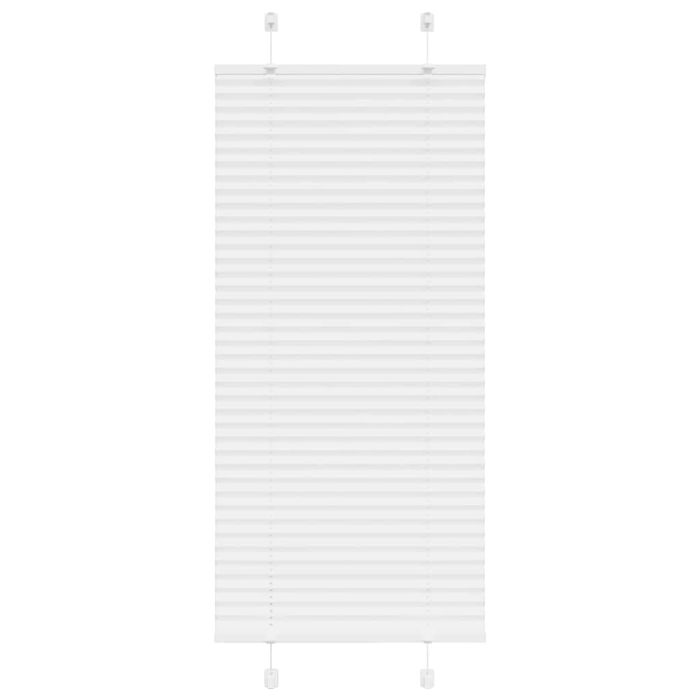 Pleated Blind White 60x100 cm Fabric Width 59.4 cm Polyester