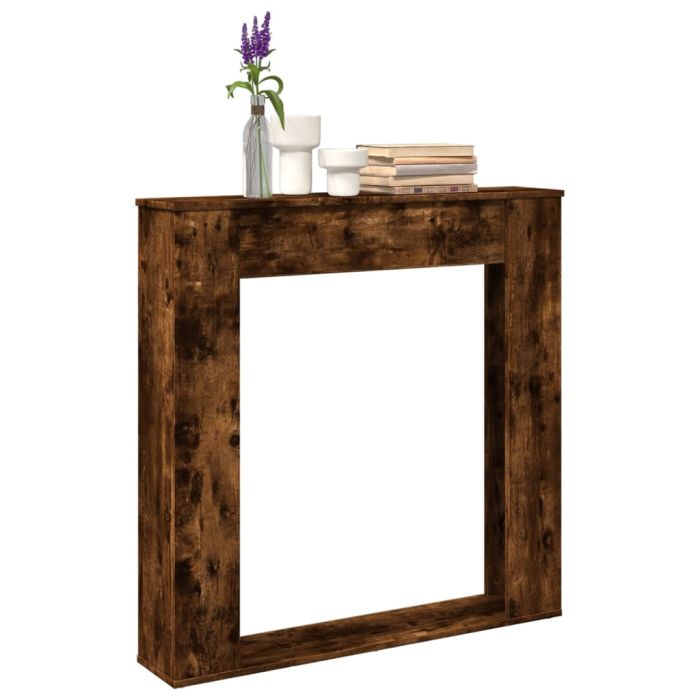PAOHAL Fireplace Surround Smoked 100x20x100 cm Wooden - Oak