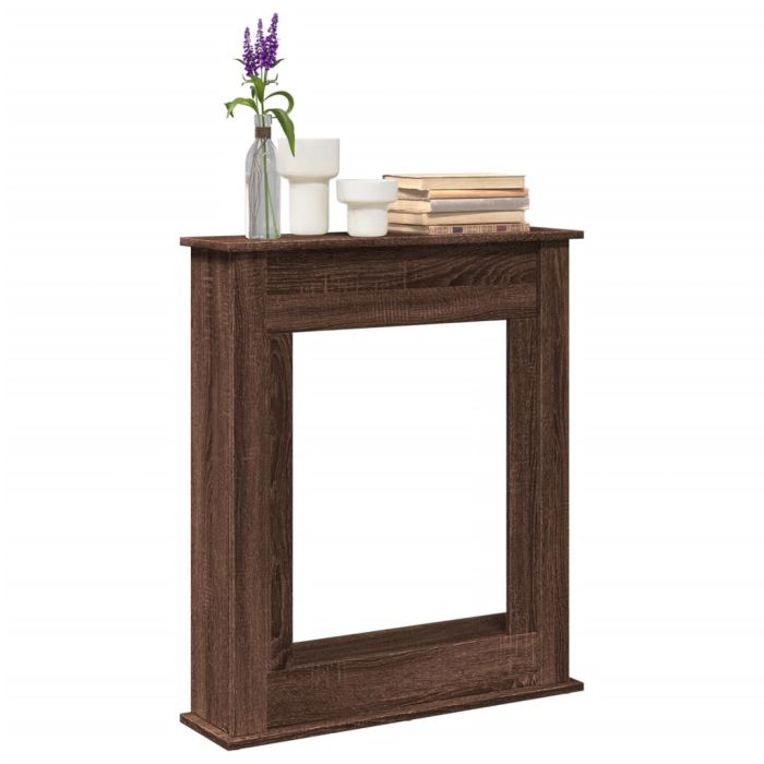 PAOHAL Fireplace Surround Oak 75x20x87.5 cm Wooden - Brown