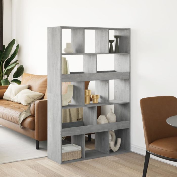 Room Divider Concrete Grey 100x33x156.5 cm Engineered Wood - vid-3309531