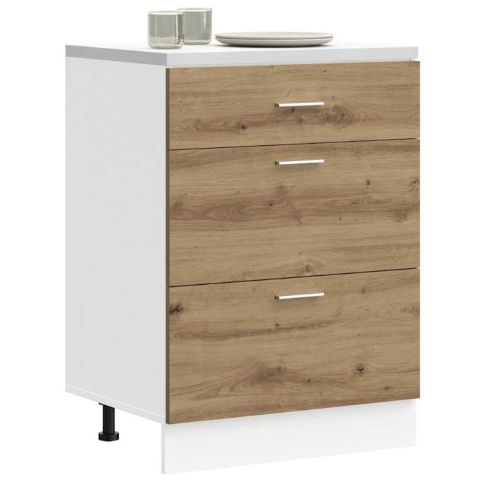 Kitchen Base Cabinet Lyon Artisan Oak Engineered Wood