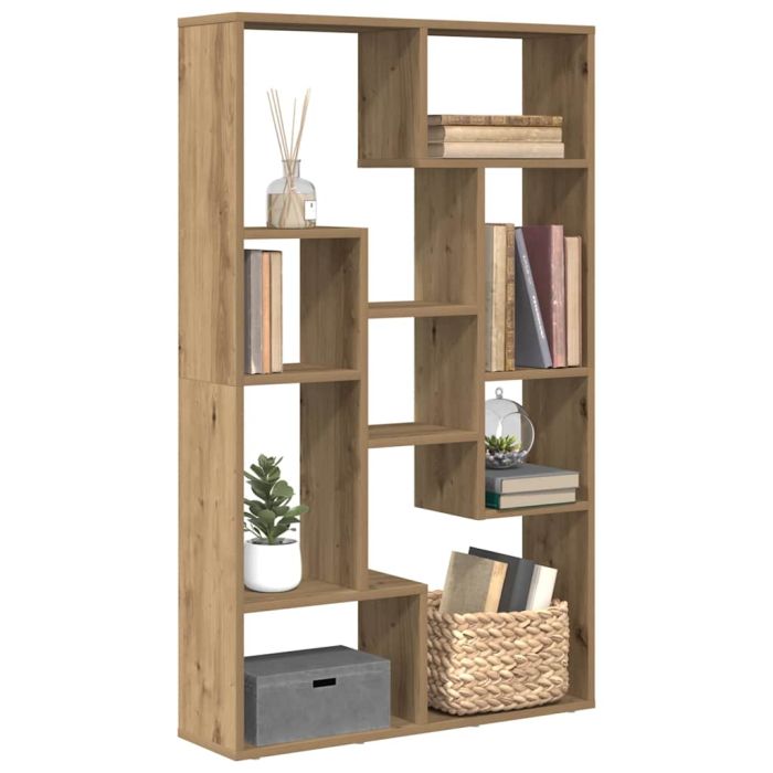 Bookcase Artisian Oak 72x20x120 cm Engineered Wood