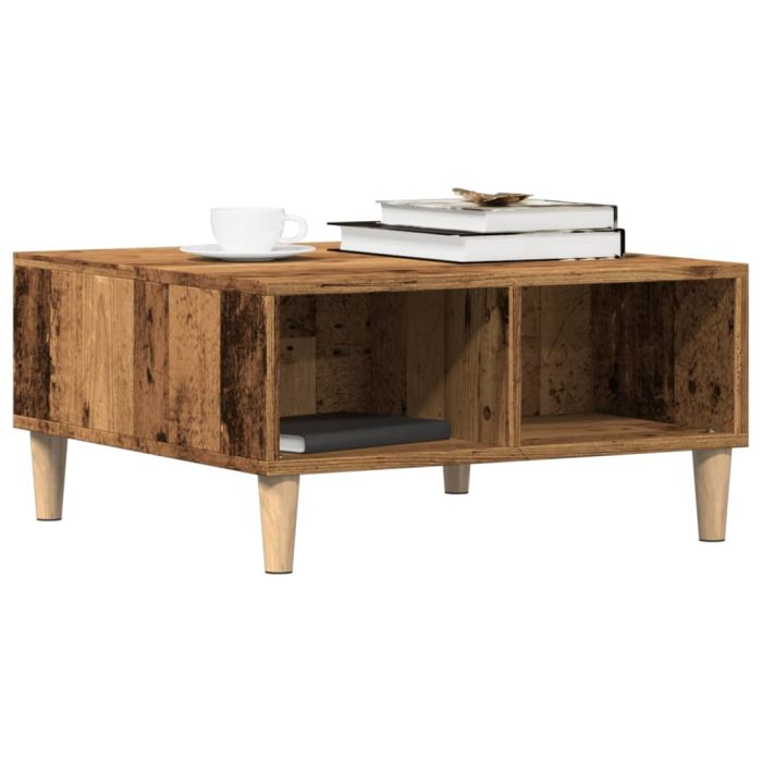 Coffee Table Old Wood 60x60x30 cm Engineered Wood