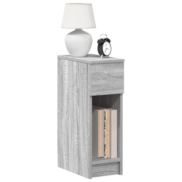 Bedside Cabinet with Drawer Grey Sonoma 20x36x60 cm