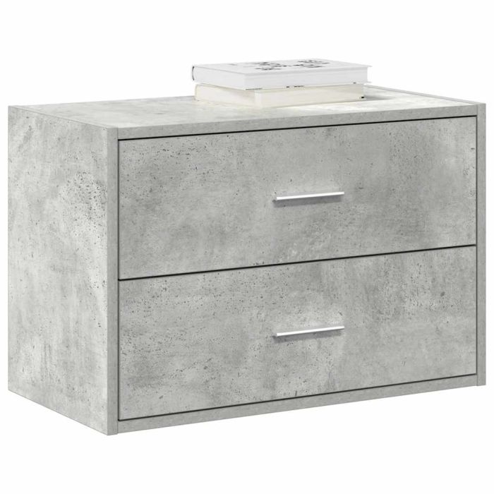 RIMA I Grey Chest of Drawers - Small-sized, 2 Drawers