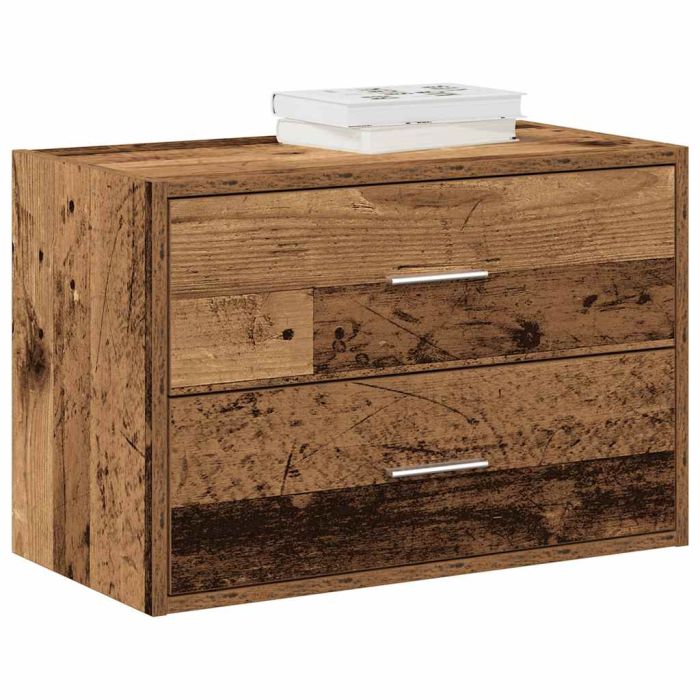 RIMA III Oak Finish Chest of Drawers - Small-sized, 2 Drawers