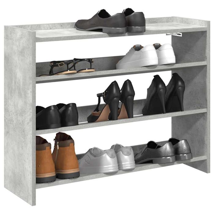 BESVIR Medium Shoe Rack Concrete Oak