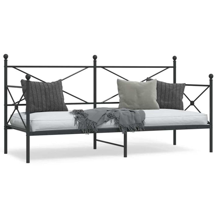 Daybed Black 75x190cm Steel