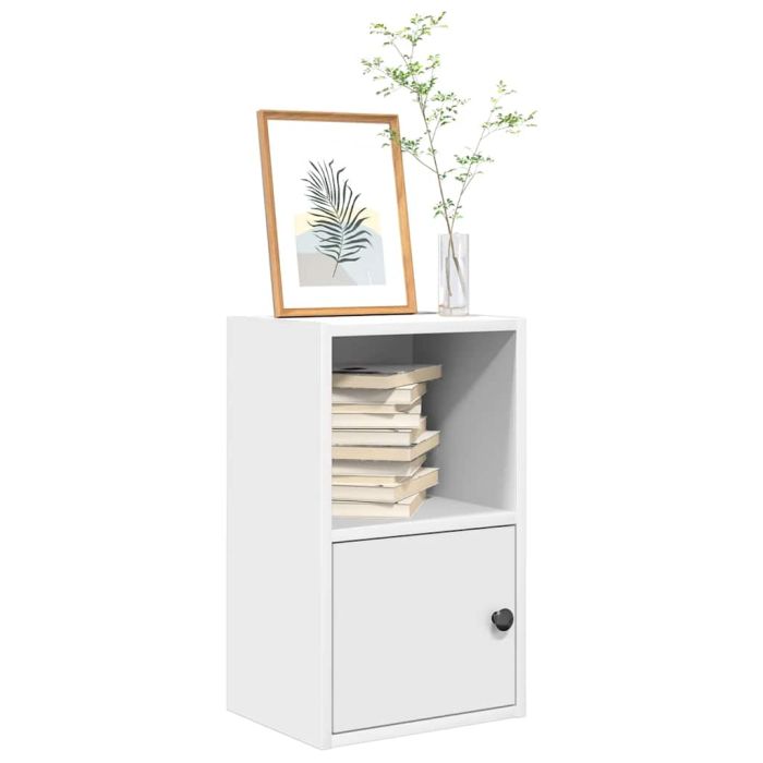 Bookcase White 31x24x52 cm Engineered Wood