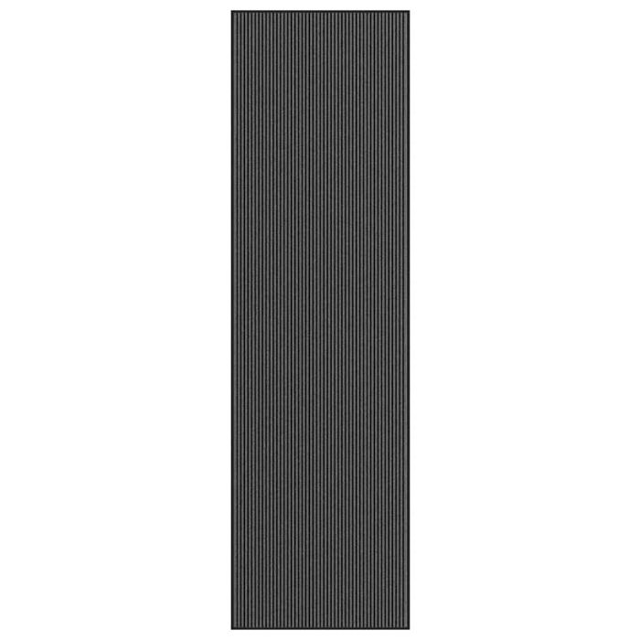 Doormat Stripe Black and Grey 115x400 cm