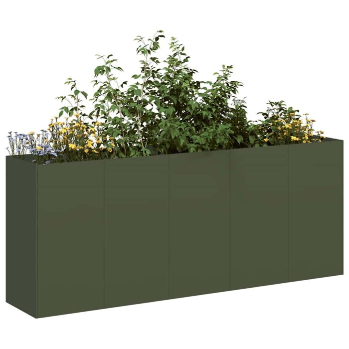 CASFORD Planter Olive 200x40x80 cm Cold-rolled Steel - Green