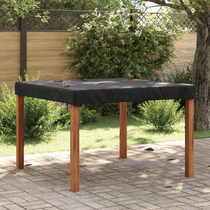 RELM Table Cover Plain 142x142x15 cm Fabric - Black