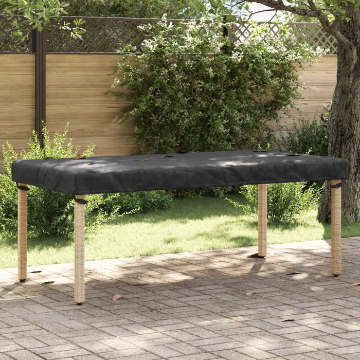 RELM Table Cover Plain 92x202x15 cm Fabric - Black