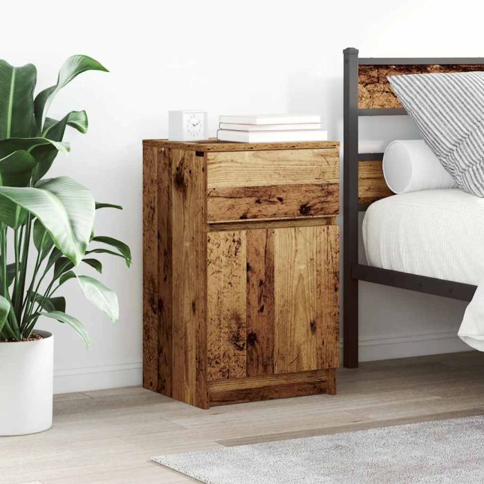 Bedside Cabinets 2 Pieces Old Wood 39x35x65 cm Engineered Wood