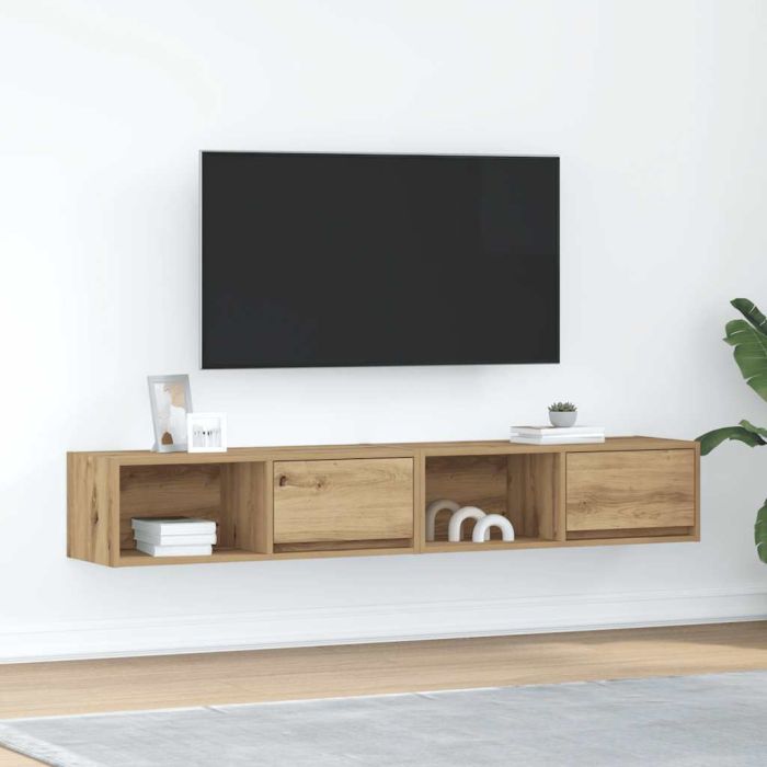 TV Cabinets 2 Pieces Artisan Oak 80x31x25.5 cm Engineered Wood