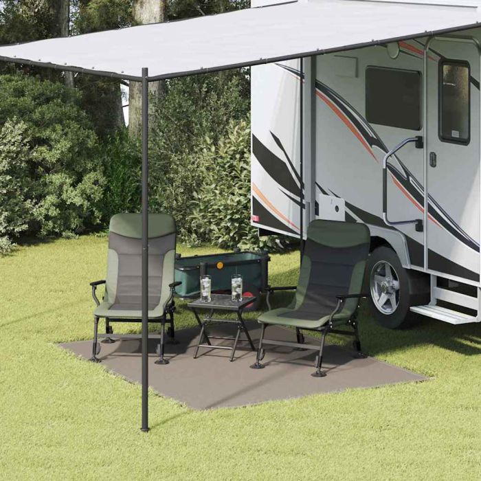 NIECOVE Tent Carpet Folding Manual Light 200x250 cm Polyethylene - Grey