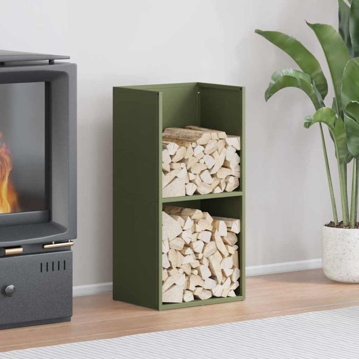 Firewood Rack Olive Green 40x30x80 cm Cold-rolled steel