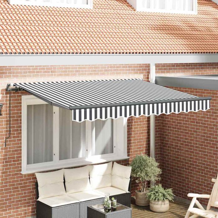 ERABRO Retractable Awning Manual Anthracite 350x200 cm Fabric