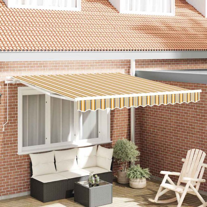 TAIWOD Awning Retractable Multicolour 300x250x165 cm Polyester