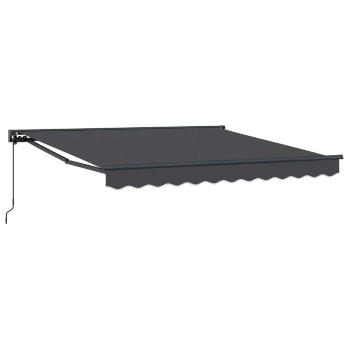 MOEVALE Retractable Awning Anthracite 350x250 cm Polyester and Metal