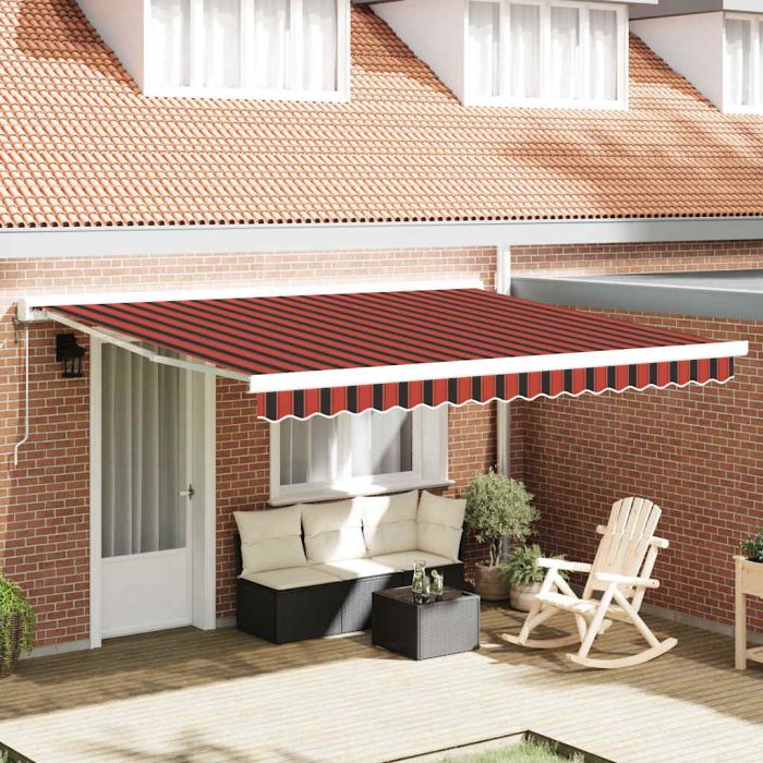 ARVUE Retractable Awning Manual and Orange 400x350 cm - Yellow