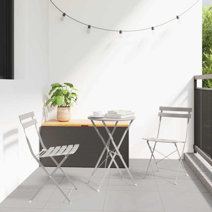 NALOFT Folding Bistro Set 3 pcs Steel - Beige