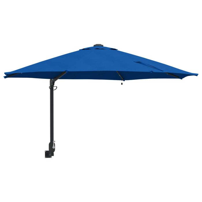 TAGLEN Garden Parasol Azurblau 248x248x148 cm Polyester and Steel