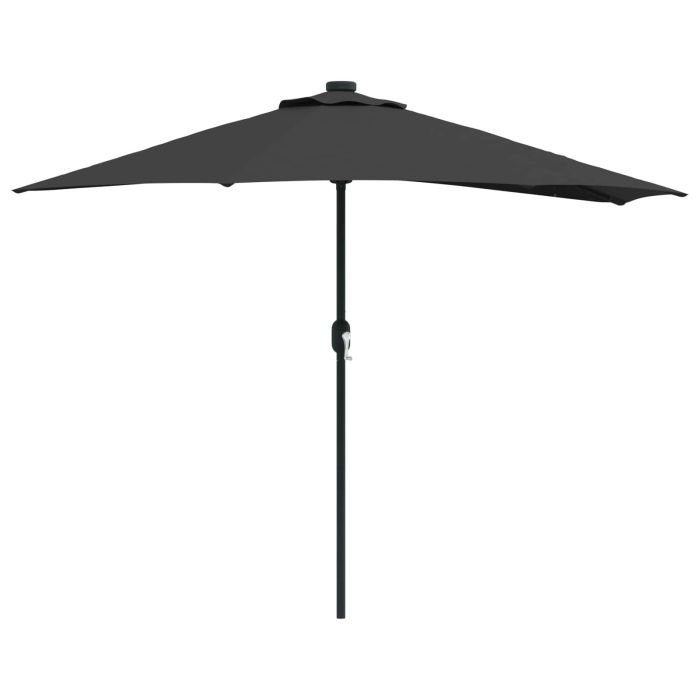 TAGLEN Garden Parasol 294x150x224 cm Polyester and Steel - Black