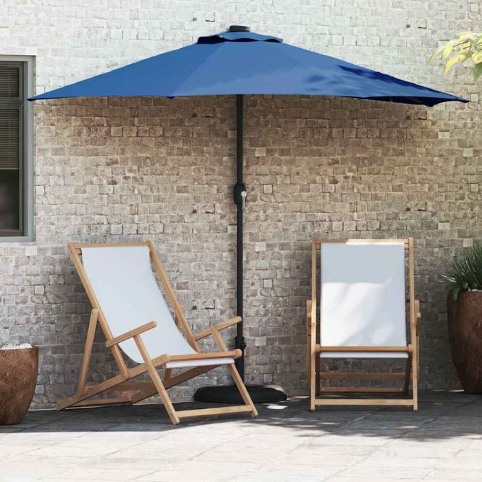 TAGLEN Garden Parasol Azurblau 294x150x224 cm Polyester and Steel