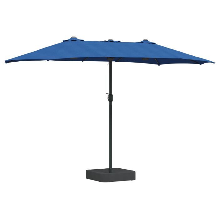 TAGLEN Garden Parasol Azurblau 385x209x244 cm Polyester
