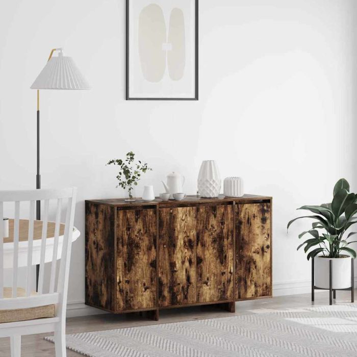 Smoked Oak Sideboard Smoked Oak Engineered Wood 120 x 41 x 75 cm