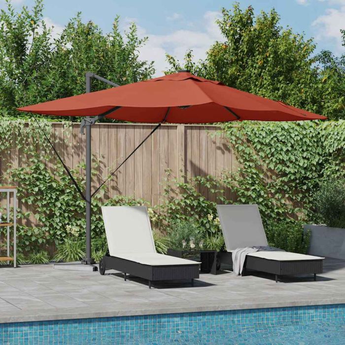 SERIDG Umbrella Terracotta 352x251x265 cm Polyester and Aluminium