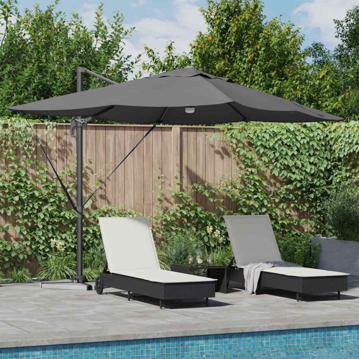 SERIDG Umbrella Anthracite 351x250x253 cm Polyester and Aluminium