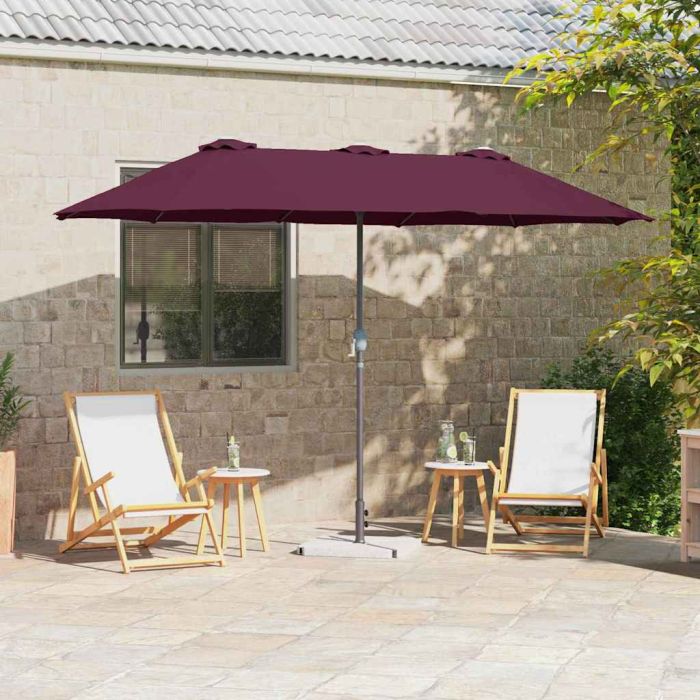 SERIDG Garden Parasol Bordeaux 370x197x239 cm - Red