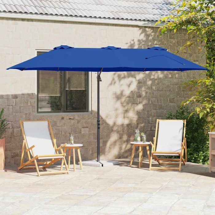 SERIDG Umbrella Azurblau 372x198x243 cm Polyester and Aluminium