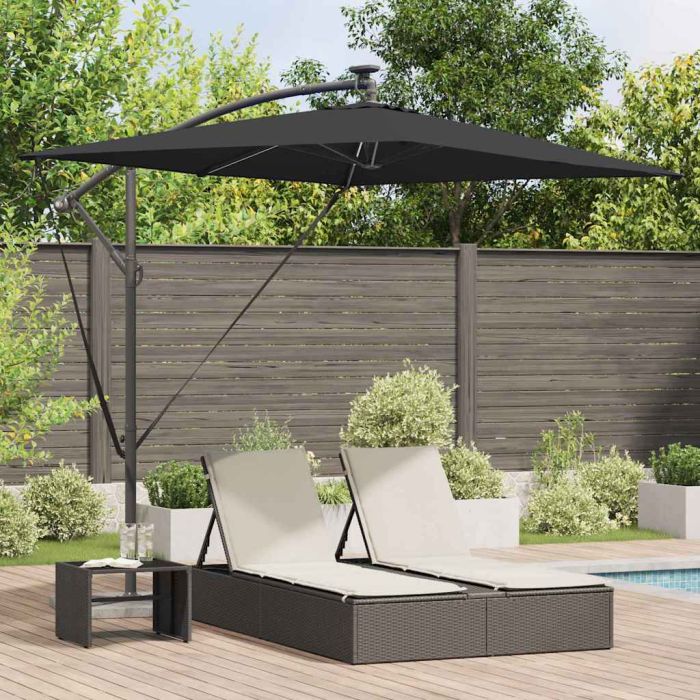 SERIDG Umbrella 294x200x270 cm Polyester and Aluminium - Black