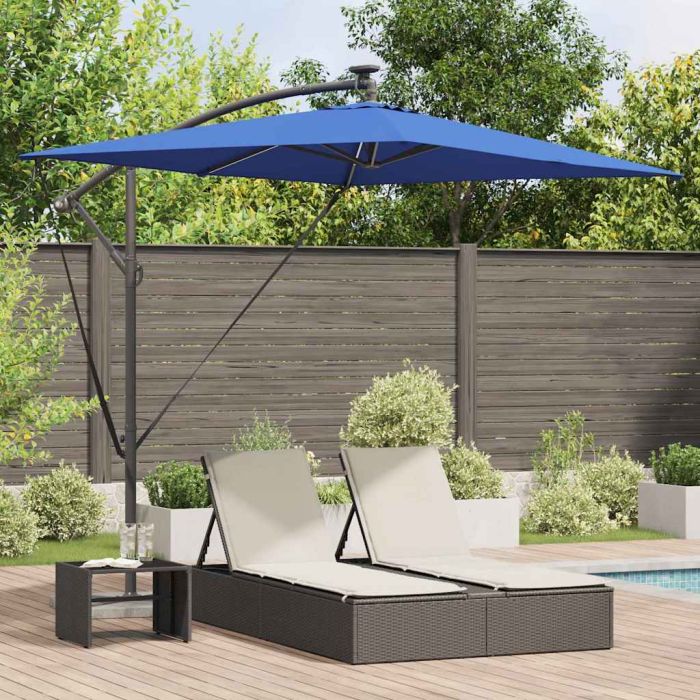 SERIDG Umbrella Azurblau 294x200x270 cm Polyester and Aluminium