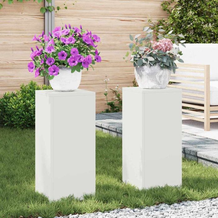 REHAL Plant Stand 2 pcs 24x24x55 cm Steel - White
