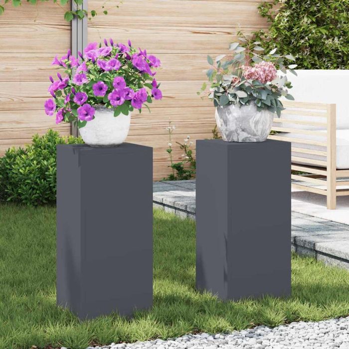 REHAL Plant Stand 2 pcs Anthracite 24x24x55 cm Steel