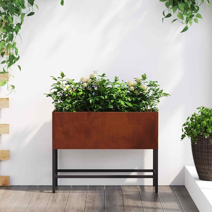REHAL Raised Garden Planter Rusty 60x26x45 cm Weathering Steel